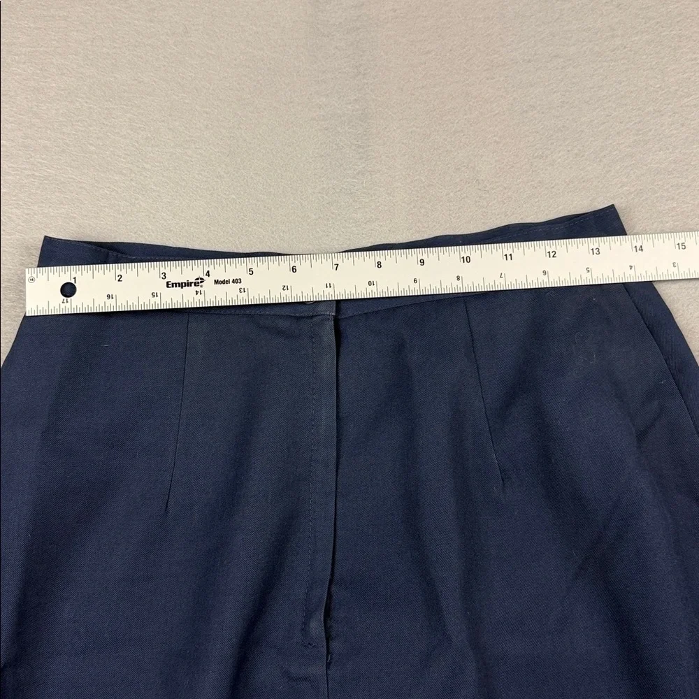 Michele Blue Pleated 100% Wool Long Skirt Academia Size Unknown